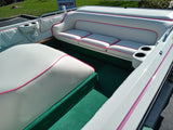 Custom Boat Seats' Upholstery Solid Color with Welting