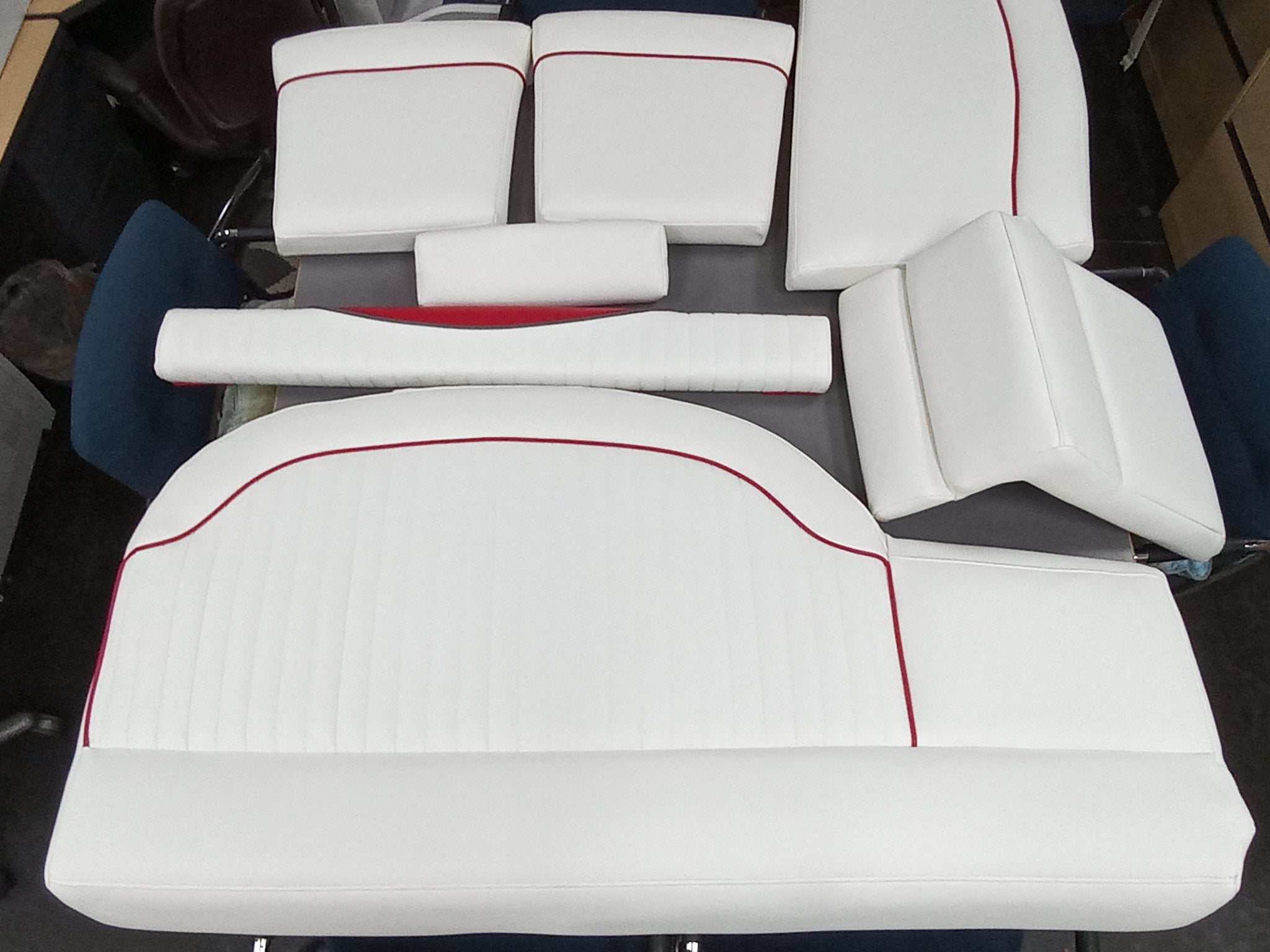 Custom Boat Seats' Upholstery Solid Color with Welting – Civitas Circle