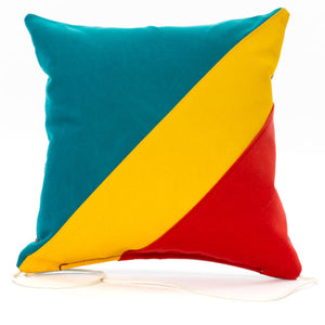 Sunbrella Boat Toss Square Pillow in Multi-Colors