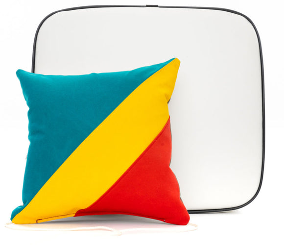 Sunbrella Boat Toss Square Pillow in Multi-Colors