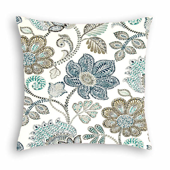 Outdoor Pillow Cover in 2 Patterns - Chambray D941-D940